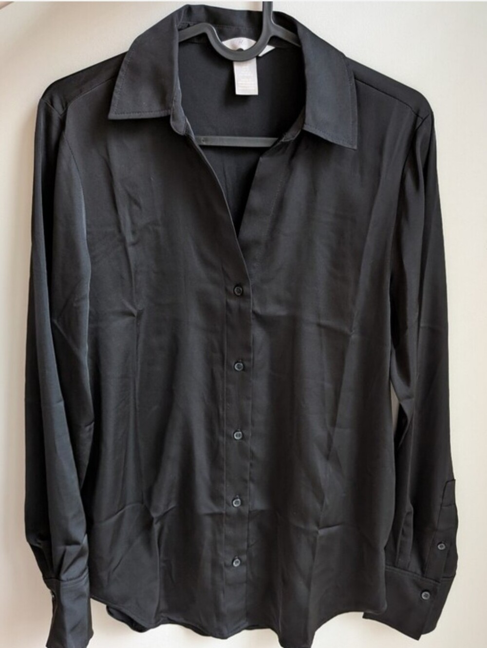❤️ Satin Button Down Shirt 17 Inch Ptp